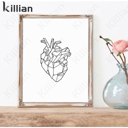Heart Picture Poster Art Minimalism Room Decoration Aesthetics Modern Wall Posters Canvas Painting Artist Home Decoration