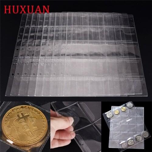 42/30 Pockets Classic Plastic Coin Holder Sheet Storage Collection Money Album Case Hot Sale