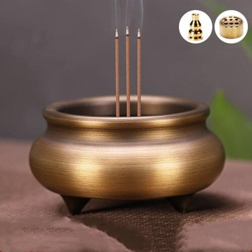 Incense Burner Pure Copper Oversized Household Indoor Aromatherapy Wire Incense Burner Buddhism Insertion Consecrated Supplies