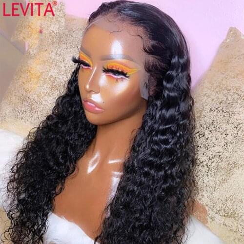 Wholesale 30 Inch Deep Wave Lace Frontal Wig PrePlucked Deep wave 4x4 Closure Wig Brazilian Lace Front Human Hair Wigs For Women