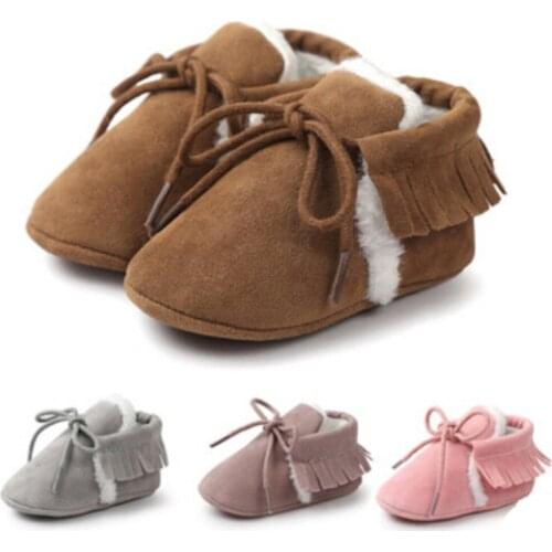 Lioraitiin Fast Shipping New Fashion Toddler Kid Baby Girl Spring Autumn Shoes Soft Sole Anti-Slip Prewalker Crib Boots