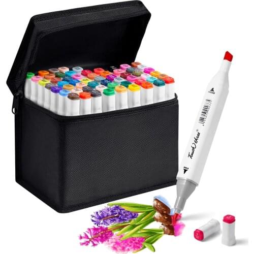 Marker Pens Dual Tip Colored Artist Markers Professional for Art Sketch Coloring Books Painting Manga and Design