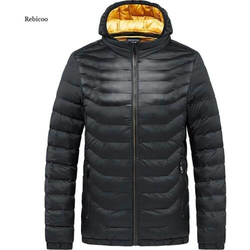 Men Coat Winter Streetwear Warm Waterproof Men Hoodied Winter Jacket Men Casual Solid Color Outwear Korea Parkas New