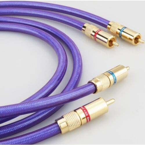 New Van Den Hul MC-SILVER IT 65 RCA Audio Interconnect Cable with Gold Plated RCA Plug