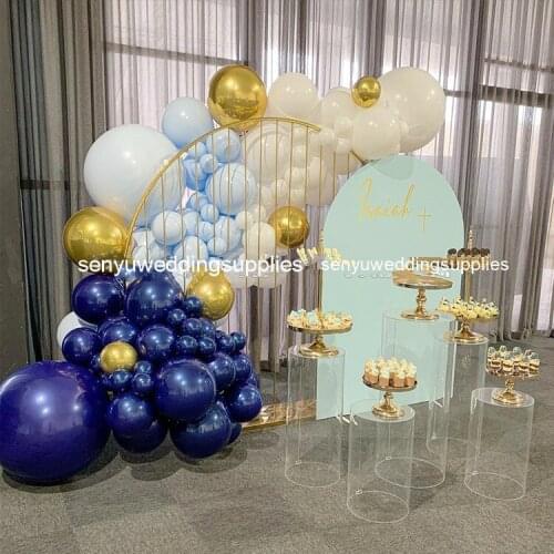New style Wedding Backdrop clear acrylic Round Set Acrylic Plinth Pedestal Decoration 2340