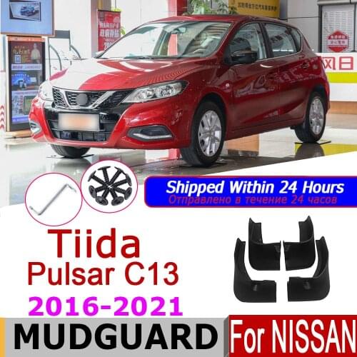 Front Rear Muflaps For Nissan Pulsar Tiida C13 2019~2015 Mudguards Mud Flaps Guard Splash Flap Accessories 2018 2017 2016