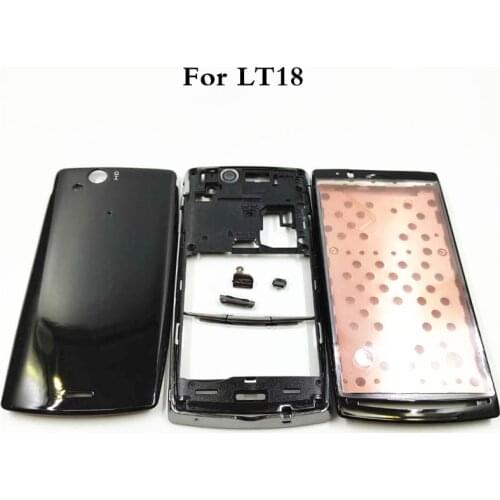 Front Mid Housing+Battery Cover+Frame Bezel+Side Button For Sony Ericsson Xperia Arc S LT18 LT18i LT15i LT15 X12 Full Housing