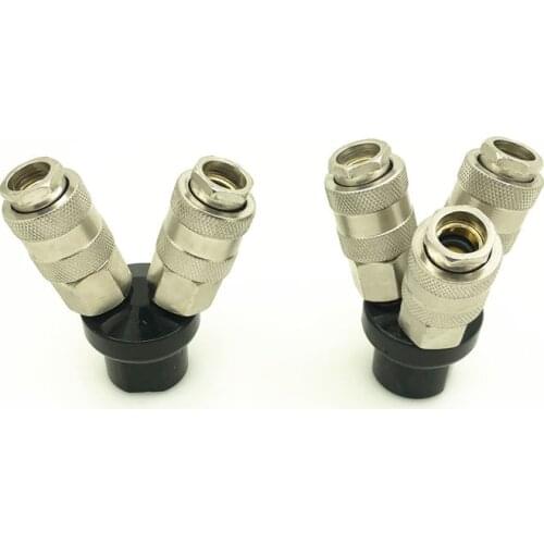 Pneumatic Fitting Air Compressor Accessories 1/4'' European Type Quick Couplers Air Gas Distributor Manifold Quick Connector