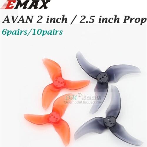 6/10Pairs Emax AVAN Rush 2 inch / 2.5 inch 3-Blade Propeller CW CCW for Babyhawk R RC Drone FPV Racing MultiRotor Spare Part
