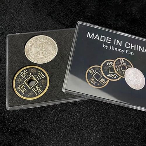Made in China Magic Tricks Silver Brass Coin Appear Vanish Transform Magia Magician Close Up Illusions Gimmick Props Mentalism