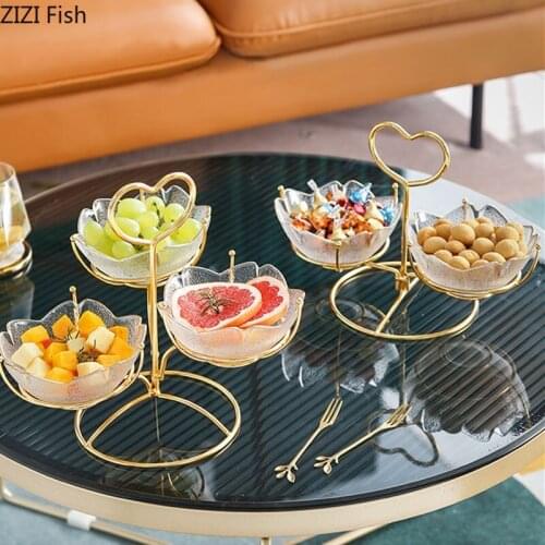 Glass Ceramic Fruit Plate Creative Snack Platter Birthday Party Dessert Stand Modern Home Decoration Tableware Fruit Platter