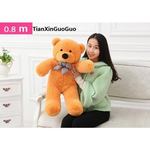 About 80cm light brown Teddy bear plush toy soft stuffed doll throw pillow birthday gift b2775