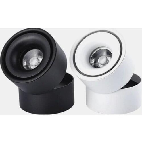 Dimmable led ceiling light 7W/10W/12W/15W LED surface mounted ceiling lamp ,Foldable and 360 degree rotatable led COB spot light