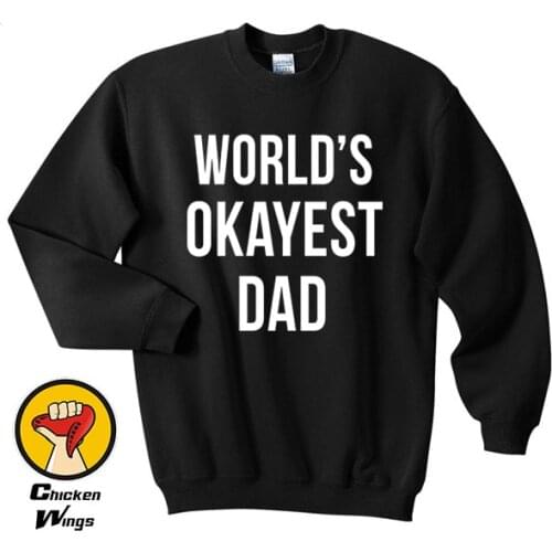 Worlds Okayest Dad Christmas Gifts Crewneck Sweatshirt Unisex More Colors XS - 2XL