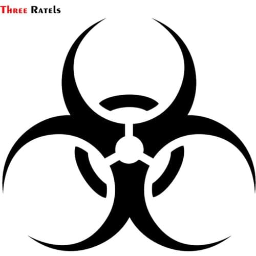 Three Ratels LBH511 # 15x13.8 CM Biohazard symbol popular Creative Vinyl Sticker Car-styling Decal car sticker