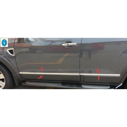 For Chevrolet Holden Captiva 2012 2013 2014 2015 Stainless Steel High Quality Car Door Body Molding Protector Strip Cover Trim