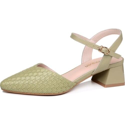 5102 Summer New Guciheaven Thick Heel Sandals Strap Buckle Solid Color Womens Shoes Waterproof Platform Womens Shoes