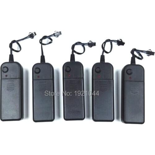 10PCS 3V 1-5m Steady on EL Driver 3V EL Inverter Powered by 2pcs AA Batteries for Driving EL Wire DIY Decoration Supplies