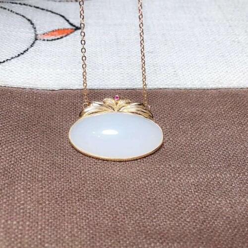 18k gold and Tian Baiyu clavicle chainh20