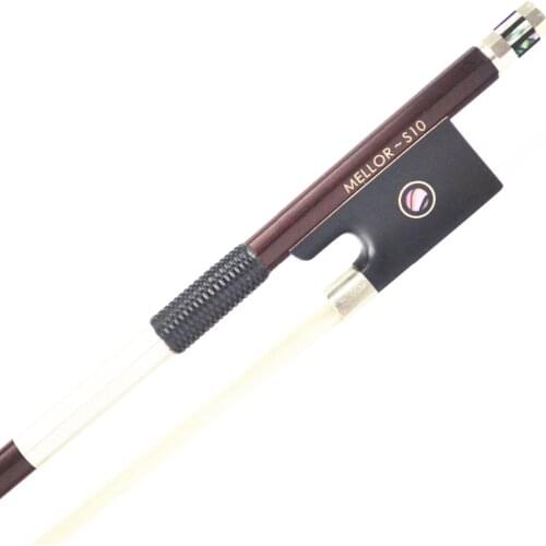 5 Stars IPE Wood Violin Bow 4/4 Size Straight Natural Horsehair Warm Clear Sound MELLOR Solo Level S10 Violin Parts Accessories