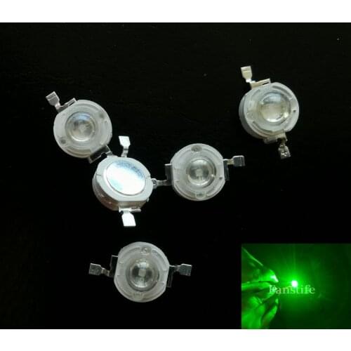 50pcs/lot 1W Green 515-525nm High Power Led Beads