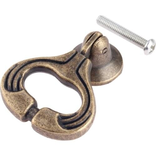 Antique Bronze Furniture Ring Pull Handles Vintage Cabinet Knobs and Handles Kitchen Drawer Cupboard Ring Pull Handles 46*37mm