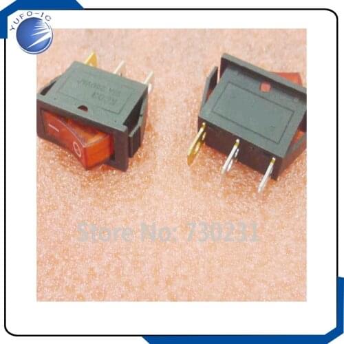 Free Shipping 5Pcs Red Button On-Off 3 Pin Boat Rocker Switch For 15A 250V AC Voltage hym