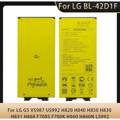 BL-42D1F Phone Battery For LG G5 BL-42D1F H850 H820 H830 H831 H840 H868 H860N H860 LS992 US992 2800mAh BL42D1F BL42DIF Batteries