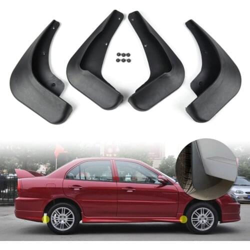 DWCX 4pcs Mud Flaps Splash Guards Mudguard Mudflaps Fenders For Mitsubishi Lancer Sedan 2003 2004 2005 2006 2007
