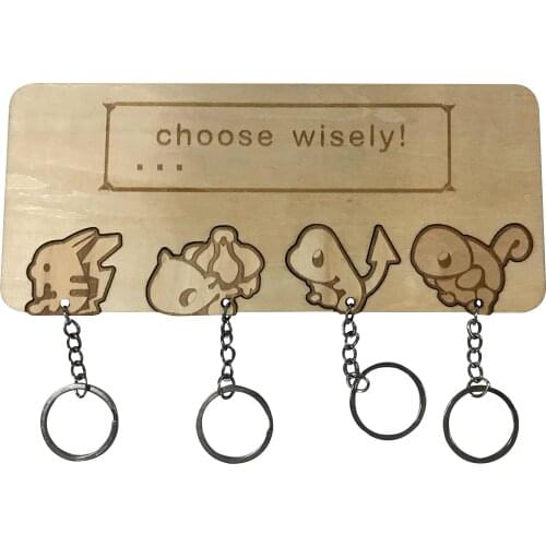 Personalized Wooden Craft Key Rack Family Bamboo Wood Keychain Hanger Wall Door Back Organizer Box Home Decoration