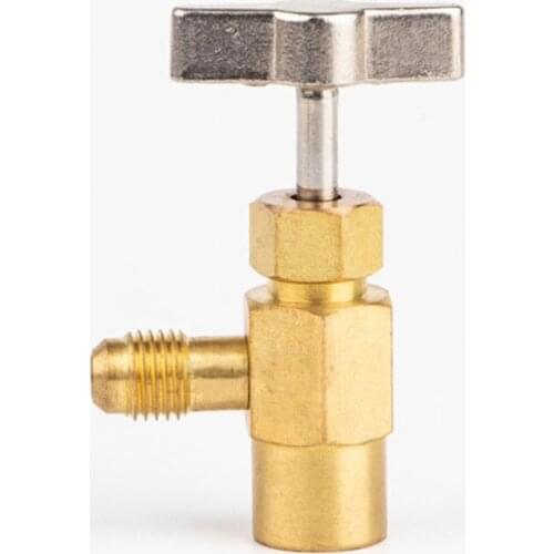 G5AD R134A Can Tap V-alve Refrigerant Dispenser Tool with Tank Adapter for 1/2 inch AC Freon Charging Hose