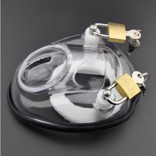 Hot Sale European Super Bowl Male Plastic Chastity Devices Cock Cage Penis Lock Bondage BDSM Slave Sex Toys