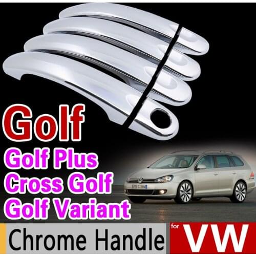 Chrome Door Handle Cover for Volkswagen Golf Variant Golf Plus Cross Golf VW 2004 2006 2008 2009 2010 2012 2013 2014 Car Styling