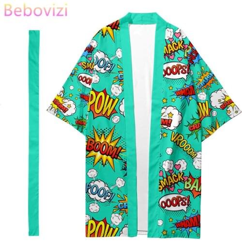Plus Size XXS-6XL Pop Element Long Style Loose Japanese Cardigan Women and Men Harajuku Haori Kimono Cosplay Top Yukata Robe