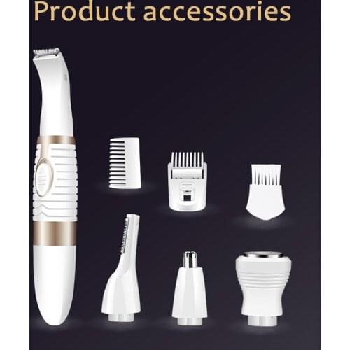 Kemei 4in1 Nose Ear Hair Trimmer Eye Brow Beard Trimer For Men Electric Face Precision For Nose Ear Moustache Battery Operated