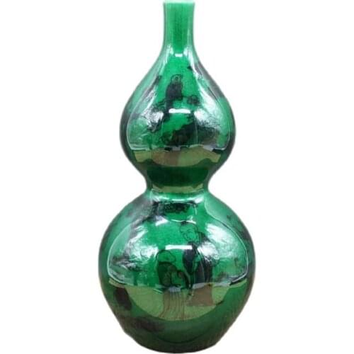 China old porcelain Green glazed porcelain gourd