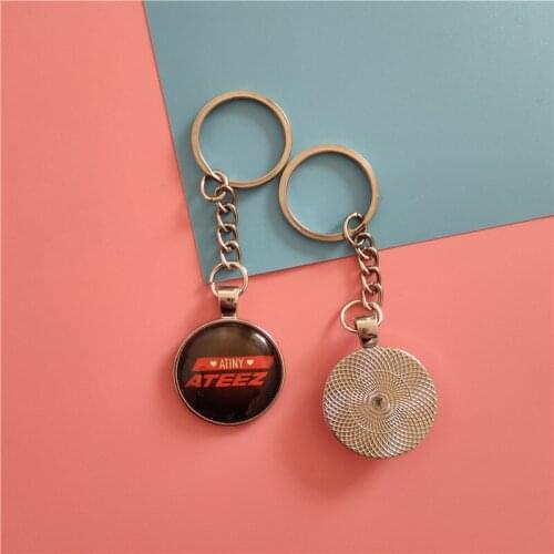 KPOP ATEEZ AURORA WONDERLAND DazzlingLight Key Chain Keyring SAN JONG HO HONG JOONG WOO YOUNG MIN GI YUN HO YEO SANG FH504