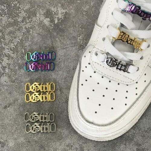 Baby Girl AF Shoelace Buckle Metal Shoelace Shoe Chamr Accessories Metal Shoelace Lock DIY Sports Shoe Kit Metal Shoelace Buckle