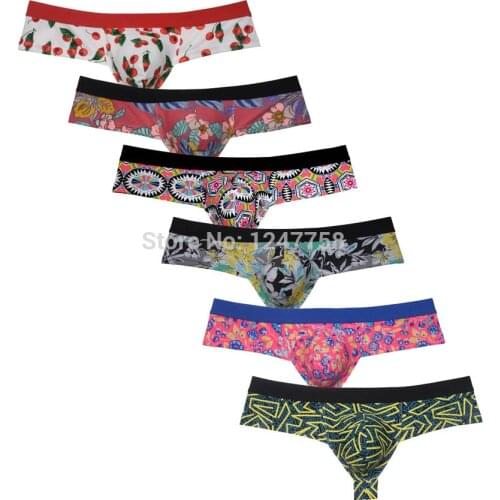 Men Printing Boxer Men Bikini Underwear Trunks Bikini Bokserki Cheeky Meskie Boxershorts