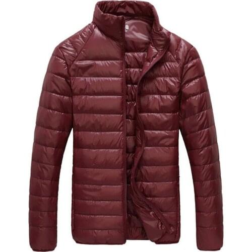 2020 New Men Winter Jacket Ultra Light 90% White Duck Down Jackets Casual Portable Winter Coat for Men Plus Size Down Parkas
