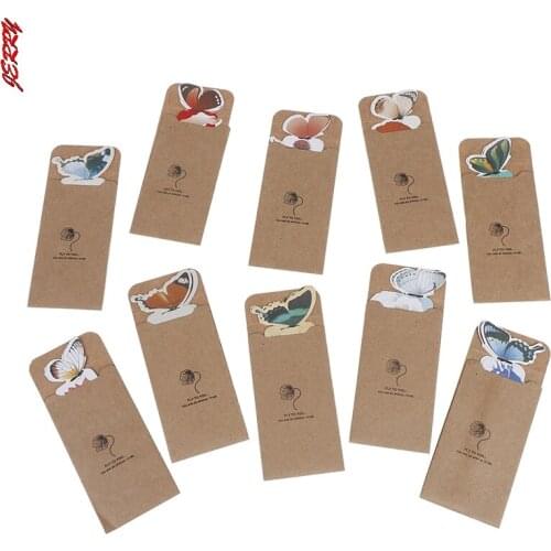 New 5pcs Classic Butterfly Marcador De Livro Papelaria Material Escolar Paper Bookmark Book Marker Holder School Gift