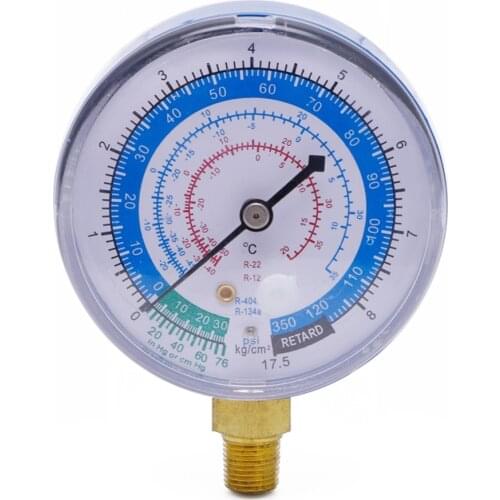 New Air Conditioner R404 R134A R22 Refrigerant Low Pressure Gauge PSI KPA Blue
