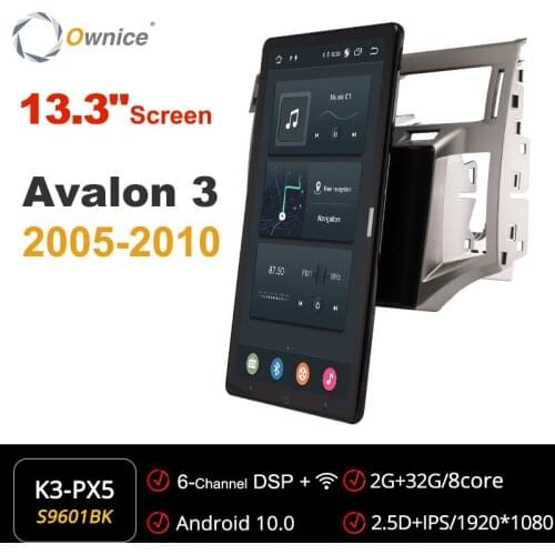 Ownice Tesla Style 13.3inch PX6 Android Car DVD Player Auto Rotatable Navigation GPS Stereo Radio For Toyota Avalon 3 2005-2010