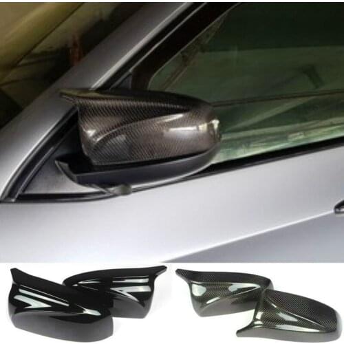 A Pair Carbon Fiber/ABS Mirror Cover X5 X6 Car Side Rearview Mirror Cap Cover Replacement For BMW X5 X6 E70 E71 2007-2013