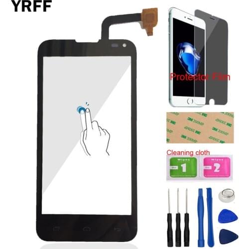 Touch Screen Digitizer Panel For Fly IQ4415 IQ 4415 Touch Screen 4.5'' Mobile Front Glass Sensor Tools Protector Film Adhesive
