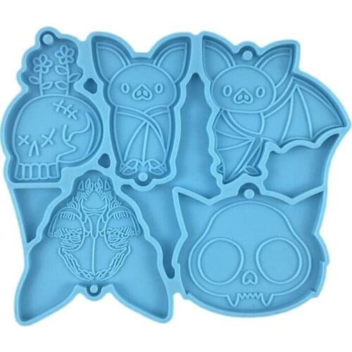 Bat Shaped Earrings Epoxy Resin Mold Jewelry Necklace Pendant Silicone Mould DIY Crafts Ear Drop Dangle Decoration Mold DropShip