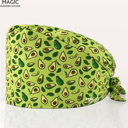 Cotton Pet Groomoing Nurse Cap Hospital Doctor Work Hat Surgical Scrubs Cap Printing Medical Accessories Surgery Caps Wholesale