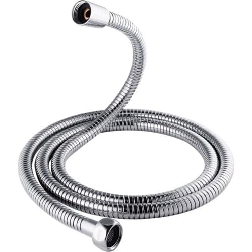 Stainless Steel Rain Shower Hose Double Buckle Explosion-proof Retractable Shower Hose 1.5 Meters