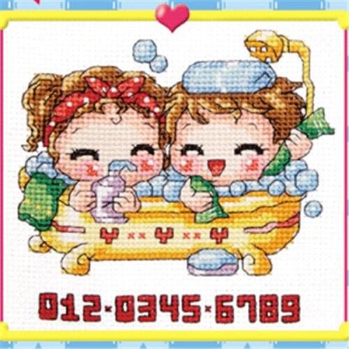 SO401 DIY Mini Cartoon Packages Craft Stich Cross Stitch Cotton Fabric Needlework Embroidery Crafts Counted Cross-Stitching Kits