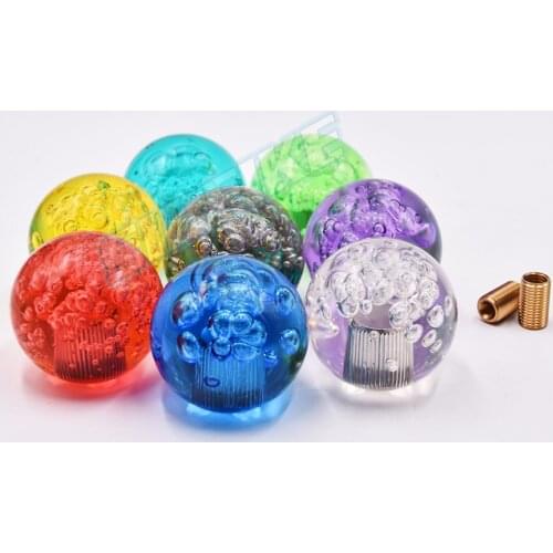 Universal Car Gear Shift Knob Shifter Lever Crystal Shift Knob Round Ball Shape Acylic